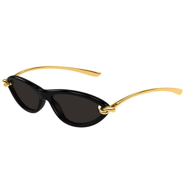 Bottega Veneta Okulary Przeciwsłoneczne BV1390S 001 Złoto/Szary Damskie 2