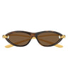 Bottega Veneta Okulary Przeciwsłoneczne BV1390S 002 Złoto/Brąz Damskie