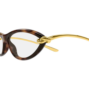 Bottega Veneta Occhiali da Sole BV1390S 008 Oro/Trasparente Donna 3