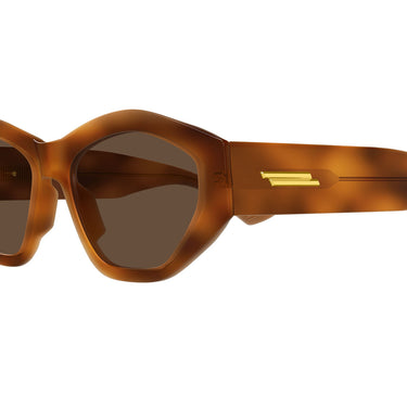 Bottega Veneta Okulary Przeciwsłoneczne BV1408S 002 Brązowy Brązowy Damskie 3