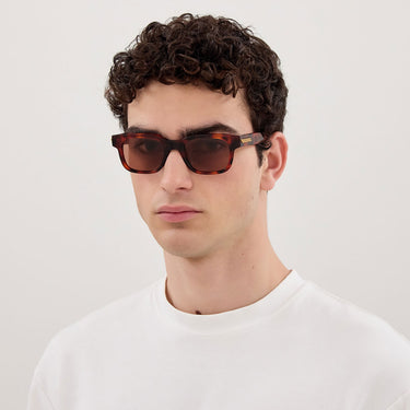 Bottega Veneta Okulary Przeciwsłoneczne BV1411S 002 Brązowy/Czerwony Męskie