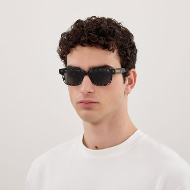 Bottega Veneta Okulary Przeciwsłoneczne BV1411S 004 Czarny/Szary Męskie 2