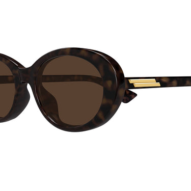 Bottega Veneta Okulary Przeciwsłoneczne BV1415SK 002 Marrone Marrone Damskie 3