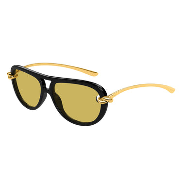 Bottega Veneta Okulary Przeciwsłoneczne BV1418S 001 Złoto/Żółty Damskie 2