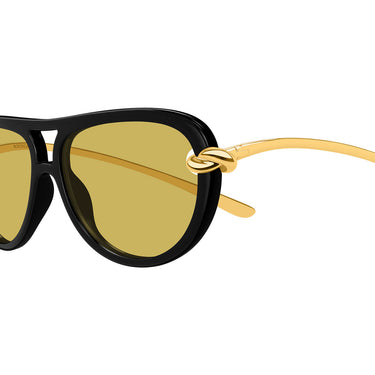 Bottega Veneta Okulary Przeciwsłoneczne BV1418S 001 Złoto/Żółty Damskie 4