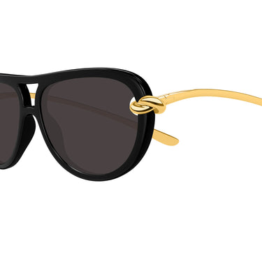 Bottega Veneta Okulary Przeciwsłoneczne BV1418S 005 Złoto Czarny Damskie 3