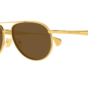 Bottega Veneta Okulary Przeciwsłoneczne BV1419S 001 Złoto Brąz Unisex  3