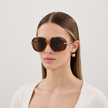 Bottega Veneta Okulary Przeciwsłoneczne BV1436S 002 Brązowy Brązowy Unisex 4