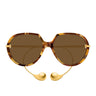 Bottega Veneta Okulary Przeciwsłoneczne BV1436S 002 Brązowy Brązowy Unisex