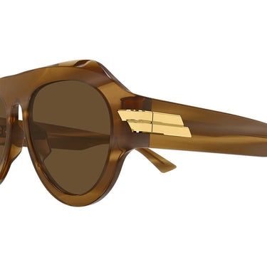 Bottega Veneta Occhiali da Sole BV1488S 003 Marrone/Marrone Unisex 3