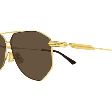Bottega Veneta Occhiali da Sole BV1508S 002 Oro/Marrone Unisex 3