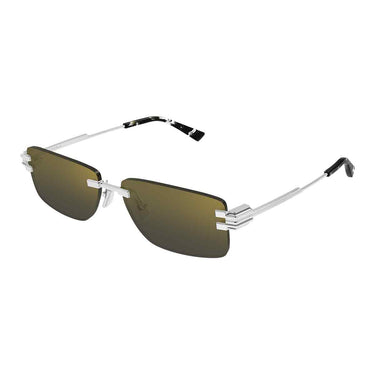Bottega Veneta Occhiali da Sole BV1511S 003 Argento/Grigio Fumo Unisex 2