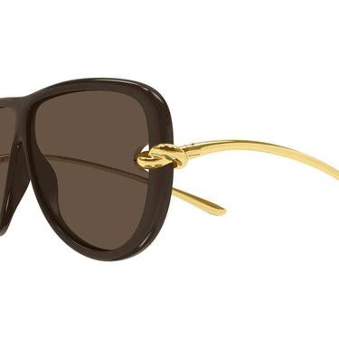 Bottega Veneta Occhiali da Sole BV1513S 003 Marrone Oro/Marrone Unisex 3