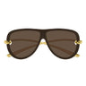 Bottega Veneta Occhiali da Sole BV1513S 003 Marrone Oro/Marrone Unisex
