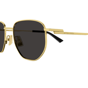 Bottega Veneta Okulary Przeciwsłoneczne BV1301S 001 Złoto/Szary Unisex 3