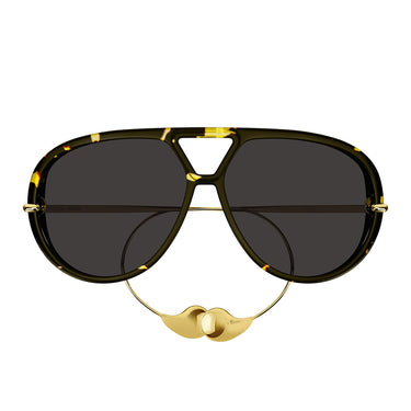 Bottega Veneta Okulary Przeciwsłoneczne BV1273S 005 Drop Aviator Havana/Grigio Scuro Unisex
