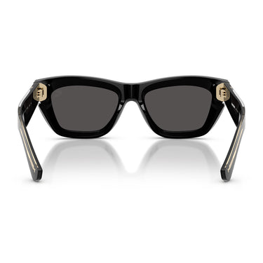 Burberry Okulary Przeciwsłoneczne BE4454 300187 Czarny Ciemnoszary Damskie 4