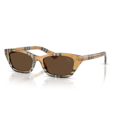 Burberry Occhiali da Sole BE4488 416373 Sabbia Scacchi Marrone Scuro Donna 2