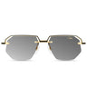 Cazal Occhiali da Sole Cazal 7117 3 001 Oro Grigio Sfumato Unisex 