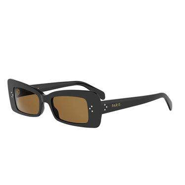 Celine Celine 3 Dots HD czarne prostokątne Okulary Przeciwsłoneczne