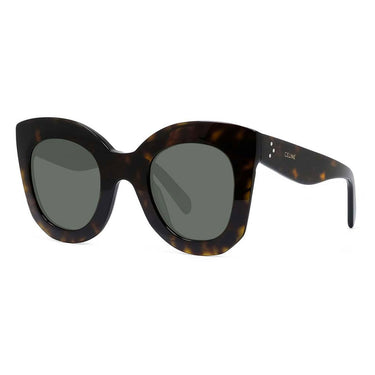 Celine Okulary Przeciwsłoneczne CL4005IN 52N Havana-Zielone Damskie 1