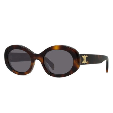 Celine Okulary Przeciwsłoneczne CL40194U 53A Havana/Ciemny Szary Unisex 2
