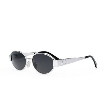 Celine Okulary Przeciwsłoneczne CL40235U 16A Srebrny/Ciemnoszary Unisex 2