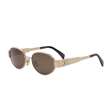 Celine Okulary Przeciwsłoneczne CL40235U 28E Złoty/Brązowy Unisex