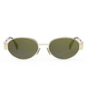 Celine Okulary Przeciwsłoneczne CL40235U 30N Złoto/Zielony Unisex