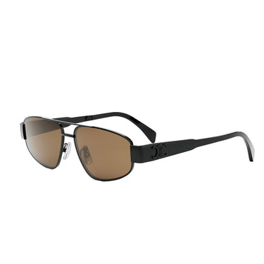 Celine Okulary Przeciwsłoneczne CL40281U 01E Czarny/Brązowy Unisex 2