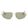 Celine Okulary Przeciwsłoneczne CL40281U 30N Złoto/Zielony Unisex