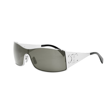 Celine Okulary Przeciwsłoneczne CL40283U 16A Triomphe Maxi Metal Srebrny/Szary Damskie 2