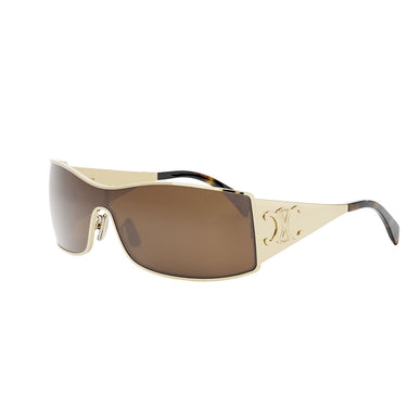 Celine Okulary Przeciwsłoneczne CL40283U 30E Triomphe Maxi Metal Złoty/Brązowy Damskie 2