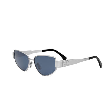 Celine Okulary Przeciwsłoneczne CL40293U 16V Triomphe Srebrny/Niebieski Unisex 2