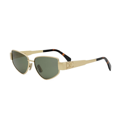 Celine Okulary Przeciwsłoneczne CL40293U 30N Triomphe Oro/Verde Unisex 2