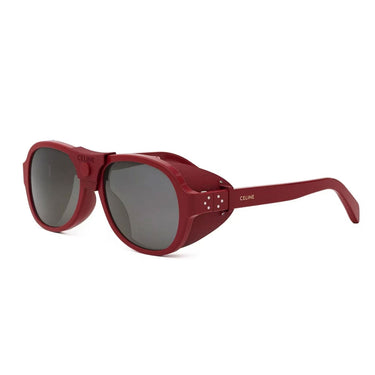 Celine Okulary Przeciwsłoneczne CL40301U 66C Apres Ski Capsule Czerwono-Szare Lustro Unisex 1