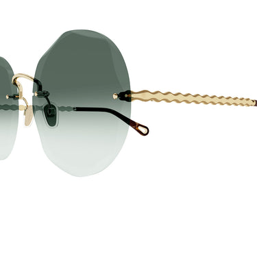 Chloé Occhiali da Sole CH0254S 003 Oro Verde Donna 3
