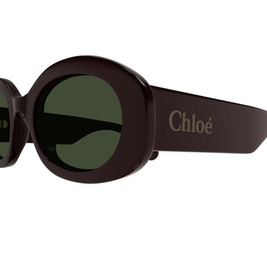 Chloé Occhiali da Sole CH0258S 003 Burgundy Verde Donna 3