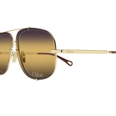 Chloé Occhiali da Sole CH0348S 004 Oro Giallo Donna 3