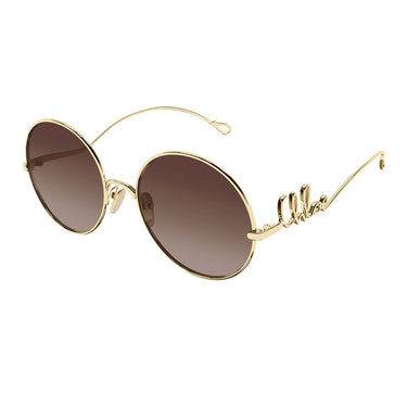 Chloé Occhiali da Sole CH0372S 001 Oro Marrone Donna 2