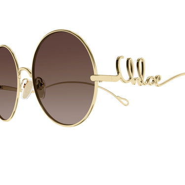 Chloé Occhiali da Sole CH0372S 001 Oro Marrone Donna 3