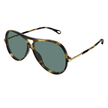 Chloé Occhiali da Sole CH0395S 002 Tartarugato/Verde Donna