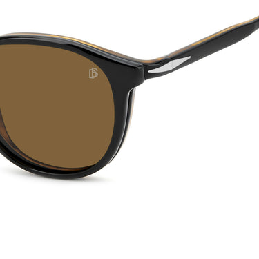 David Beckham Occhiali da Vista DB 1018 C 05KSP Nero Marrone Trasparente con Clip Polarizzata Uomo  5
