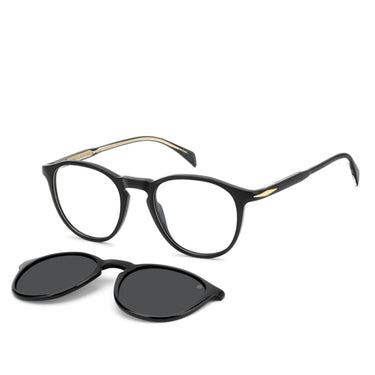 David Beckham Occhiali da Vista DB 1018 C 807M9 Nero Trasparente con Clip Polarizzata Uomo  2