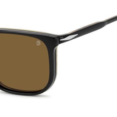 David Beckham Occhiali da Vista DB 1210/C PPO Nero Giallo/Trasparente con Clip Polarizzata Uomo 6