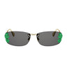 Dior Dior Clover Oro Rettangolare Occhiali da Sole
