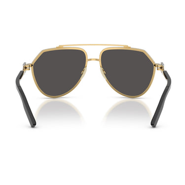 Dolce & Gabbana Okulary Przeciwsłoneczne DG2315 02 87 Złoto Ciemnoszary Męskie 4