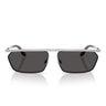 Dolce & Gabbana Occhiali da Sole DG2327 132487 Argento Nero Opaco/Grigio Scuro Uomo