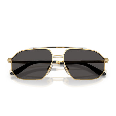 Dolce & Gabbana Okulary Przeciwsłoneczne DG2328 131387 Złoto Srebro Ciemny Szary Męskie 5