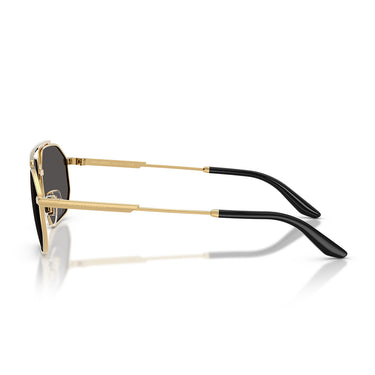 Dolce & Gabbana Okulary Przeciwsłoneczne DG2328 131387 Złoto Srebro Ciemny Szary Męskie 3